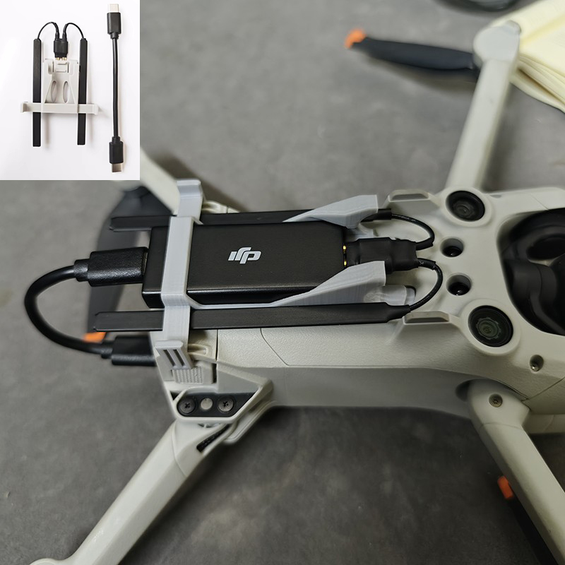 Drone Landing Gear - Braket Tetap untuk Kabel Data Antena