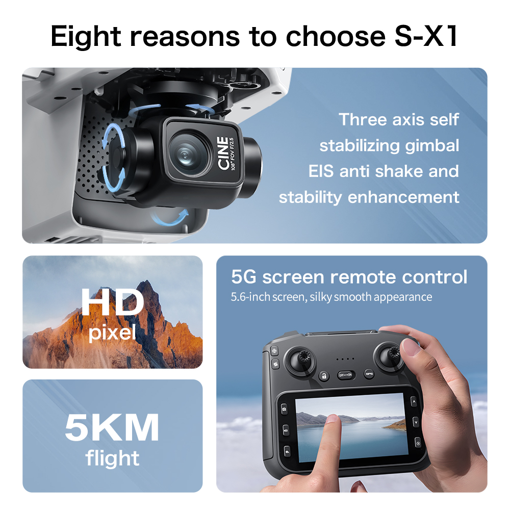 Drone GPS Lenovo S-X1 MAX Gimb - Drone Gps Mount ulasan dan harga